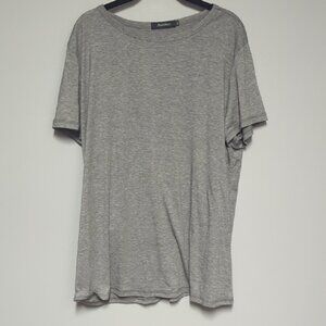 Gray Short Sleeve Tee with Relaxed Fit